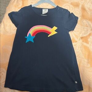 Organic Cotton Navy Rainbow Kids T-Shirt